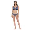 Skye Women's Standard Isabella Wide Band Triangle Bikini Top Swimsuit, Breaking Waves Stripe view 4