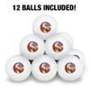 Christmas Holiday Santa Presents Candy Canes Novelty Table Tennis Ping Pong Ball 12 Pack with Storage Bag view 3