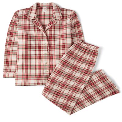 Gymboree,and Toddler Christmas Family Matching Pajamas Gymmies,Halo White Plaid-Women,XLarge (ADULT)