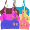 ToBeInStyle Girl's Pack of 6 Spaghetti Strap Training Bras & Matching Boyshort Bottoms - Kittens & Butterflies - Small view 3