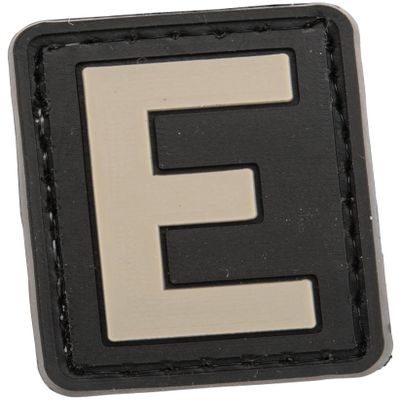 Evike - PVC Hook and Loop Letters & Numbers Patch Grey (Letter: E)