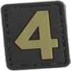 Evike - PVC Hook and Loop Letters & Numbers Patch Tan (Number: 4) view 1