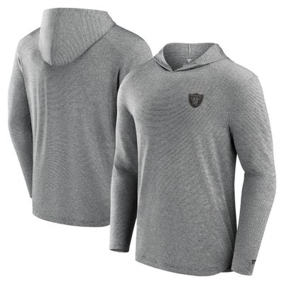 Fanatics Men's Black Las Vegas Raiders Front Office Tech Lightweight Hoodie T-Shirt