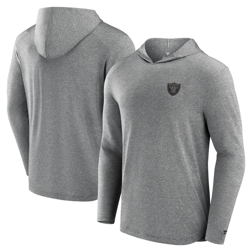 Fanatics Men's Black Las Vegas Raiders Front Office Tech Lightweight Hoodie T-Shirt