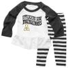 Wes and Willy NCAA Infant Girls Ruffle Raglan Set,Appalachian State Mountaineers,12M,Black view 1