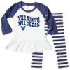 Wes and Willy NCAA Infant Girls Ruffle Raglan Set,Villanova Wildcats12MMidnight view 1