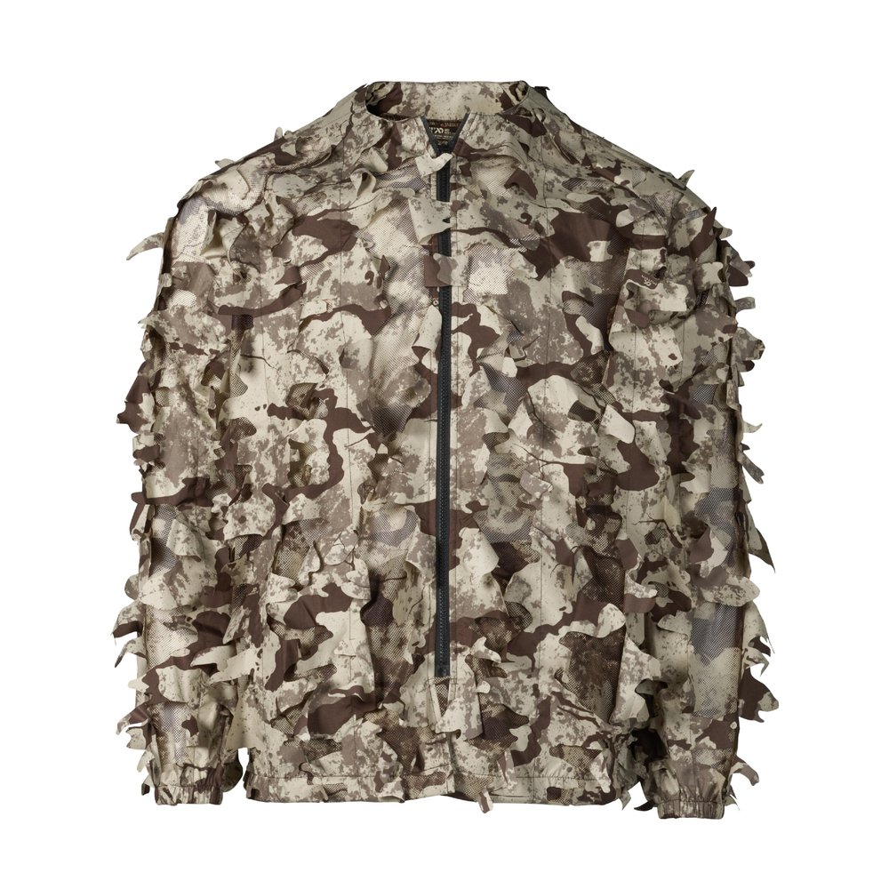 First Lite Men's Phantom Leafy Suit Top - Ultralight Mesh Camo Hunting Jacket - First Lite Cerca - Large
