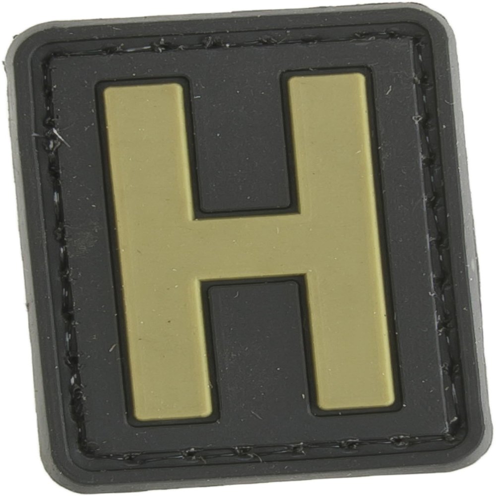 Evike - PVC Hook and Loop Letters & Numbers Patch Tan (Letter: H)