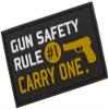 Evike - PVC 2 x 3 Morale Patch - Gun Rule #1 view 1