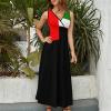 Vafogehu Womens Dress UAE Flag Sleeveless Long Sleeve Casual Dresses view 4
