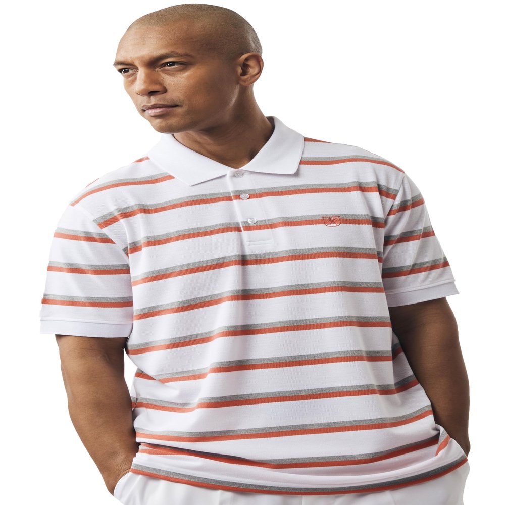 Stacy Adams Solid and Fancy Mens Polo (XL, WHITE12)
