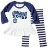 Wes and Willy NCAA Infant Girls Ruffle Raglan Set,Georgetown Hoyas,12M,Midnight view 1