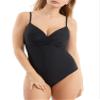 Pour Moi Control Twist Underwire One-Piece 32E, Black view 1