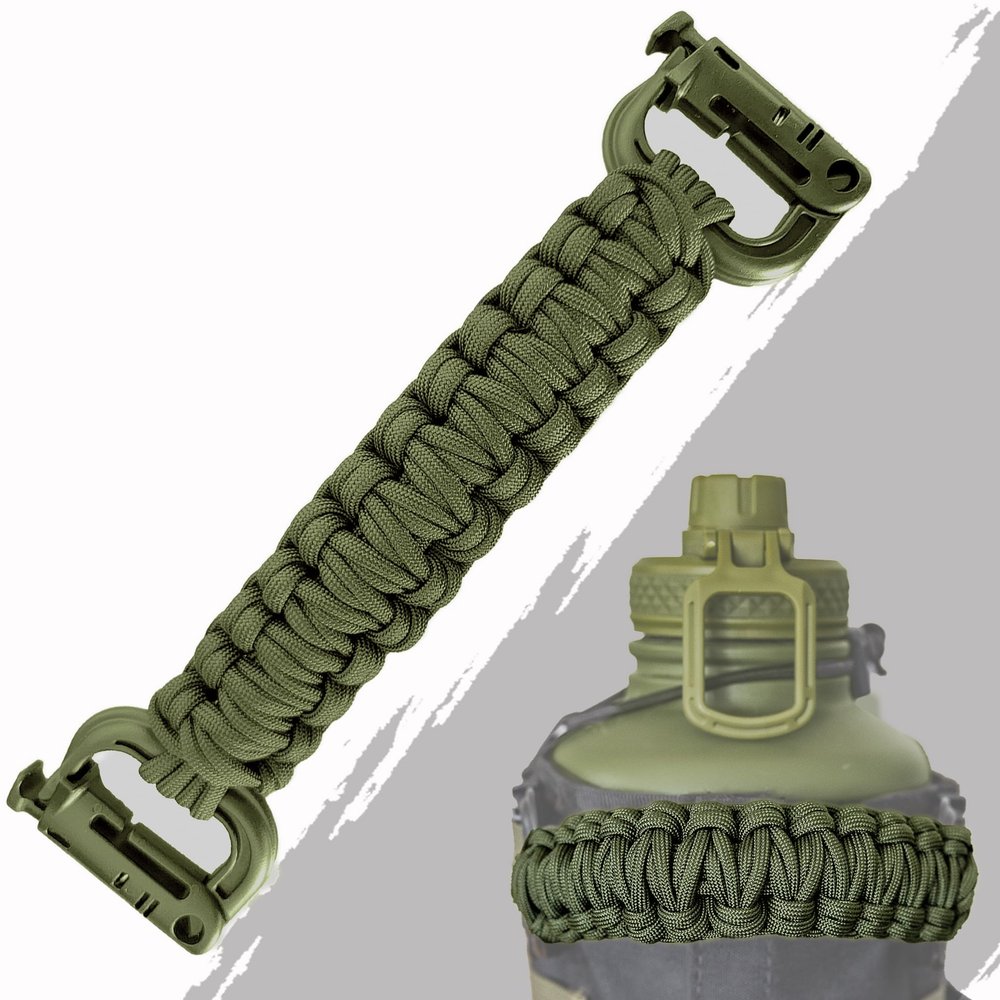 Iron Infidel Paracord Handle for Battle Bottle (Solid, Green)