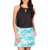 Banana Boat Skort All Over Print Nylon/Spandex UPF 50+ (Monaco-Turq/GRN-XL)