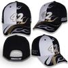 Checkered Flag Sports John Hunter Nemechek #42 NASCAR 2024 Flame Black Gold and White Adjustable Racing Hat view 2