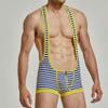 Wayonge Men's Wrestling Singlet Athletic Leotard for Active Wrestling or Workout Jumpsuits Men's Sleeveless Sport Bodysuit (TW- 9708-Yellow,XL) view 3