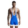 Wayonge Men's Wrestling Singlet Athletic Leotard for Active Wrestling or Workout Jumpsuits Men's Sleeveless Sport Bodysuit (TW-9701-Blue,XXL) view 1