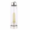 550 Ml Natural Crystal Water Bottle Reusable Gem Water Bottle Healing Elixir Point Reiki Crystal Obelisk Wand Stick Natural Quartz Crystal Gem Infused Water Bottle Sport Water Bottle ( Color : Citrine view 1