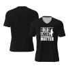 COIEN Old Lives Matter T-Shirts Man Casual Football Jersey V-Neck Short Sleeve Top Black, Large view 2