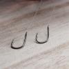 WAOCEO Fish Hook 8Pcs/Lot Fishing Hooks Double Hooks Set Fishing Hook Barbe Two-Line Hooks Stainless Steel Fishhooks Sharp Hooks Fishing Accessories (Size : 4) view 3