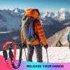 10 Pack Carabiner Clip, 2.28 inch Aluminum D-Ring Shape Locking Carabiners, Snap Hook Sport Accessories for Outdoor Camping Hiking view 4