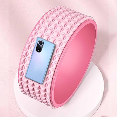 ARTSZY Chirp Wheel Yoga Back Wheel Pink Home Yoga Wheel Poses, Small Sweatproof Back Roller Wheel for Pilates Massage, Beginners Round 5D Waist Back Stretch Wheel for Women Men (Color : Pink)