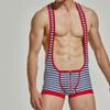 Wayonge Men's Wrestling Singlet Athletic Leotard for Active Wrestling or Workout Jumpsuits Men's Sleeveless Sport Bodysuit (TW- 9708-Red,L) view 2