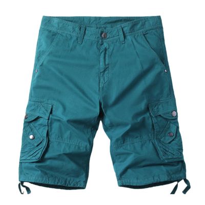 SWJGLITTR Mens Camouflage Cargo Shorts Casual Camo Summer Hiking Short Pant Lightweight Relaxed Cotton Outdoor Short (Blue,30)