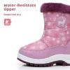 Apakowa Kids Girls Snow Boots Water Resistant Faux Fur Winter Boots view 4