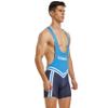 Wayonge Men's Wrestling Singlet Athletic Leotard for Active Wrestling or Workout Jumpsuits Men's Sleeveless Sport Bodysuit (TW- 9704-Blue,M) view 3
