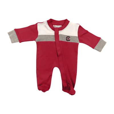 Two Feet Ahead South Carolina Footed Creeper Newborn Infant Long Sleeve College Sports Fan Apparel (South Carolina, 6 Months)