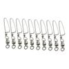 JECOMPRIS 10pcs Fishing Snap Swivels Bearing Metal Connectors for Saltwater Freshwater Fishing Design Flexible Rotation for Hassle Tackle view 1
