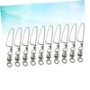 JECOMPRIS 10pcs Fishing Snap Swivels Bearing Metal Connectors for Saltwater Freshwater Fishing Design Flexible Rotation for Hassle Tackle view 4