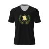 COIEN Guatemala Flag T-Shirts Man's Casual Football Jersey V-Neck Short Sleeve Top, Medium, Black view 1