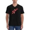 COIEN New Zealand Maori Fern T-Shirts Mans Casual Football Jersey V-Neck Short Sleeve Football Jersey Black, 4X-Large view 3