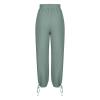 ZYXTIM Women's Boho Harem Pants, Plus Size Smocked Waist Wide Leg Loose Fit Casual Bohemian Hippie Utility Pants with Pockets(Green,Large) view 2