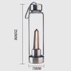 550 Ml Natural Crystal Water Bottle Reusable Gem Water Bottle Healing Elixir Point Reiki Crystal Obelisk Wand Stick Natural Quartz Crystal Gem Infused Water Bottle Sport Water Bottle ( Color : Smoky Q view 3