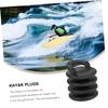 BESPORTBLE 2pcs Rubber Scupper for Kayak Easy to Install Drain Hole Stopper Lightweight and Portable Boat for Canoe Accessories Retains Seal Under view 4