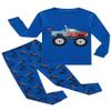 Little bety Boys Soft&Comfortable 4 Pieces Cotton Pjs Car Pajamas Long Sleeve Excavator Car Pjs Kids Sleepwear 24Months Blue&Grey view 2