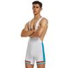 Wayonge Men's Wrestling Singlet Athletic Leotard for Active Wrestling or Workout Jumpsuits Men's Sleeveless Sport Bodysuit (TW9710-White,M) view 4