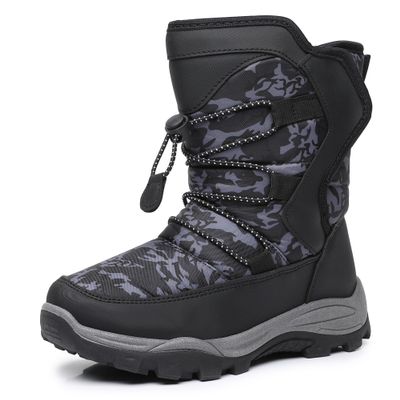 Apakowa Kids Boys Winter Snow Boots Water Resistant Cold Weather