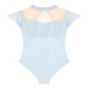 Lovdaswi Teen Girls Leotards for Ballet Elegant Chest Pleated Splicing Leotards for Dance Performance view 3