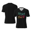 COIEN Blessed to Be Called Mimi T-Shirts Man's Casual Shirt V-Neck Short Sleeve Football Jersey Black, X-Large view 3