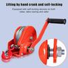 QIUFANGM Boat Trailer Winch with 16Ft Steel Cable, 1200/1800/2600Lbs Heavy Duty Hand Winch, Two-Way Ratchet Manual Crank Strap Gear with Bearing for ATV Boat Trailer Marine (Color : 1800lbs) view 3