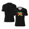COIEN Jamaica Flag Jamaican Map5 T-Shirts Mens Casual Shirts V-Neck Short Sleeve Football Jersey, Large, Black view 3