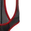 JEKE-DG Men's Vest Slings Jockstrap Leotard Wrestling Singlet Leotard Jumpsuits Stretch Mesh Triangle Briefs Bodysuit (Large,Black-5pc) view 3