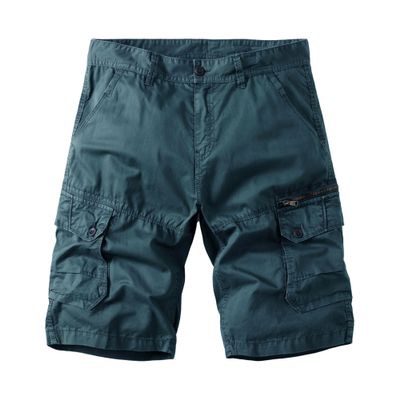 SWJGLITTR Mens Outdoor Cargo Short Multi Pockets Hiking Relaxed Short Pant Lightweight Summer Beach Work Shorts (Blue,36)