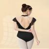 Lovdaswi Ballet Leotards for Teen Girls Ruffle Sleeve Gymnastics Bodysuit view 2