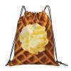 Xsovgoi Waffle Waterproof Drawstring Bag Lightweight Draw String Back Bag Gym Bag For Men Women view 1
